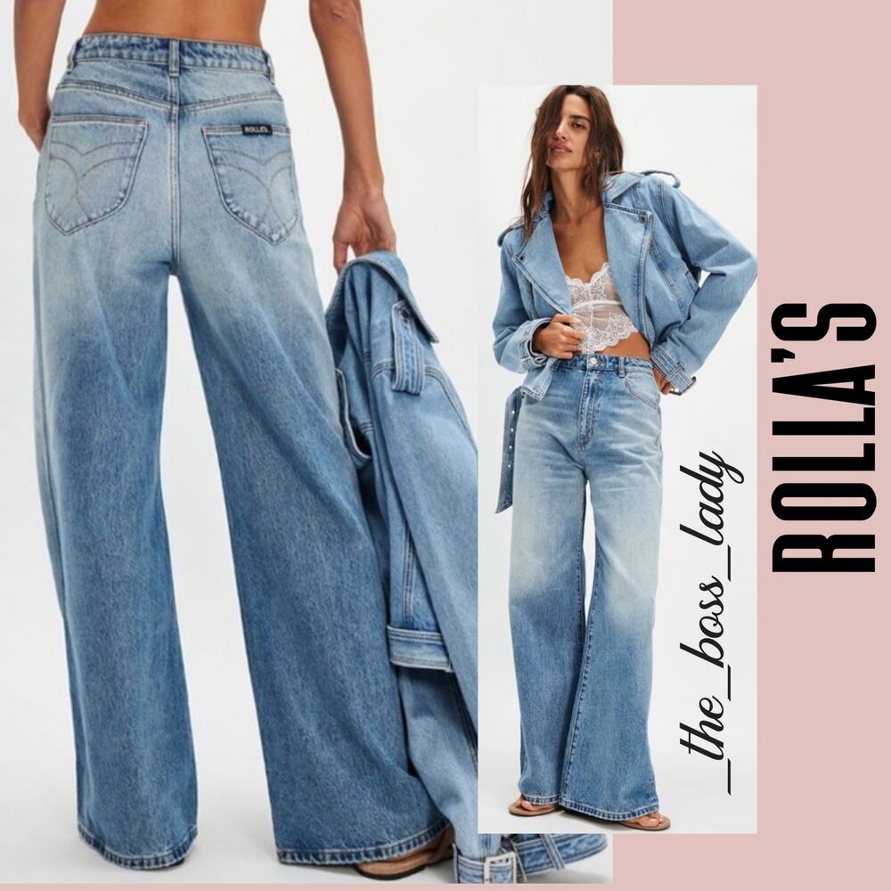 ROLLA'S Light Blue Wide Leg Boot-Cut Jeans